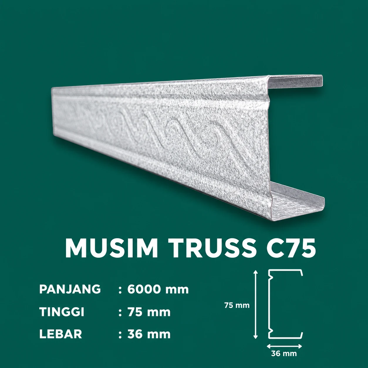 detail spesifikasi musim truss c75
