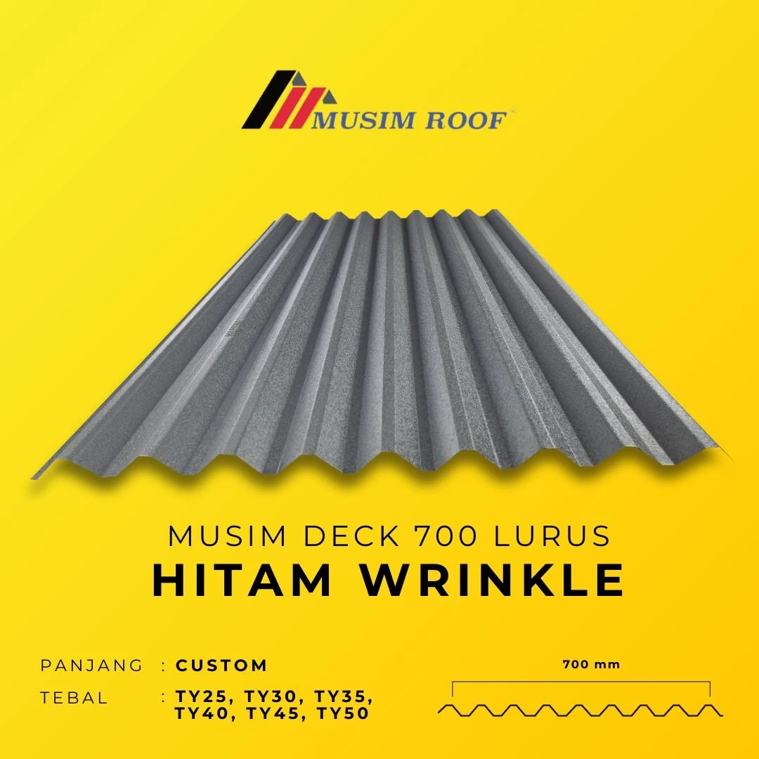 spesifikasi musim deck 700 hitam wrinkle
