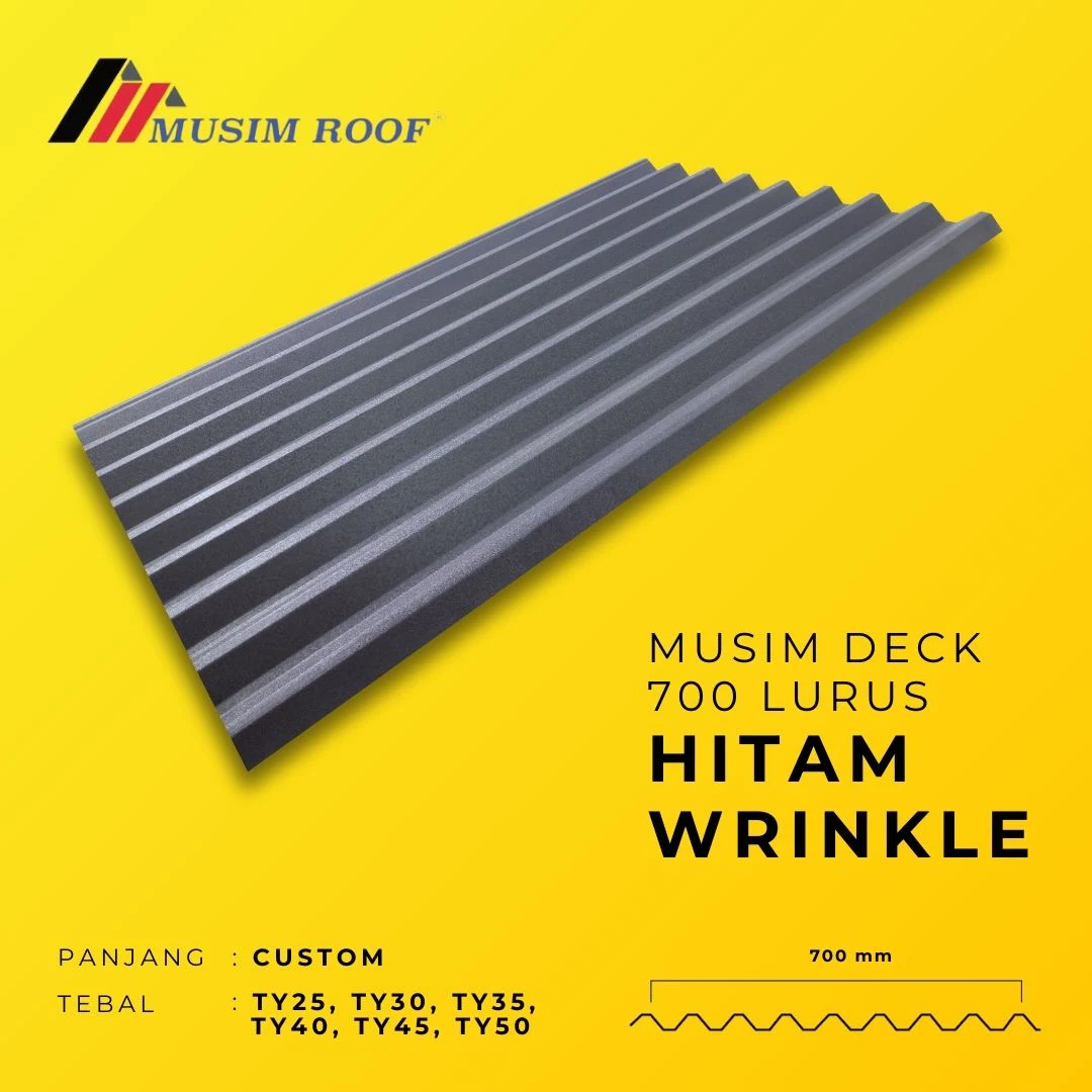 spesifikasi musim deck 700 hitam wrinkle