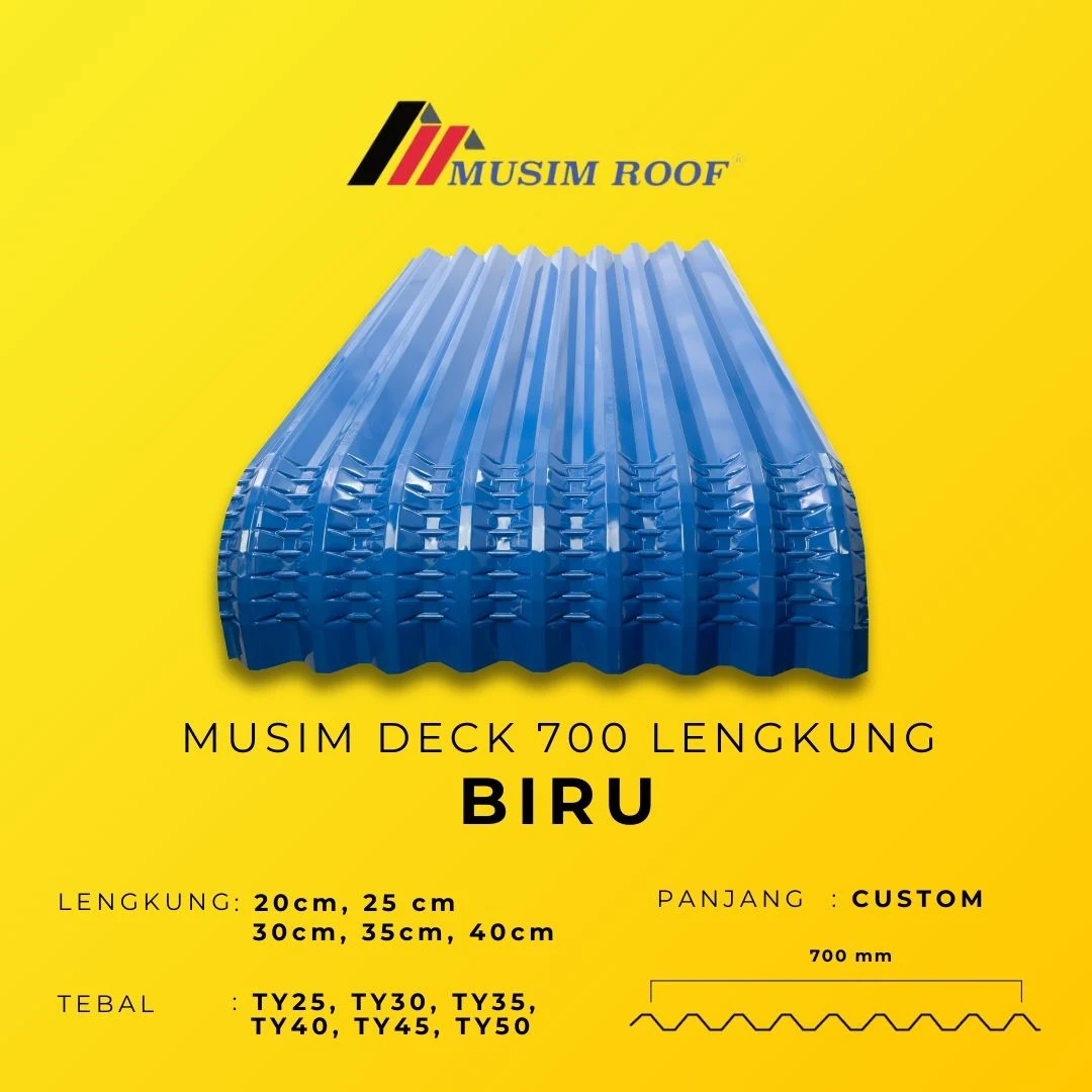 spesifikasi musim deck 700 lengkung biru