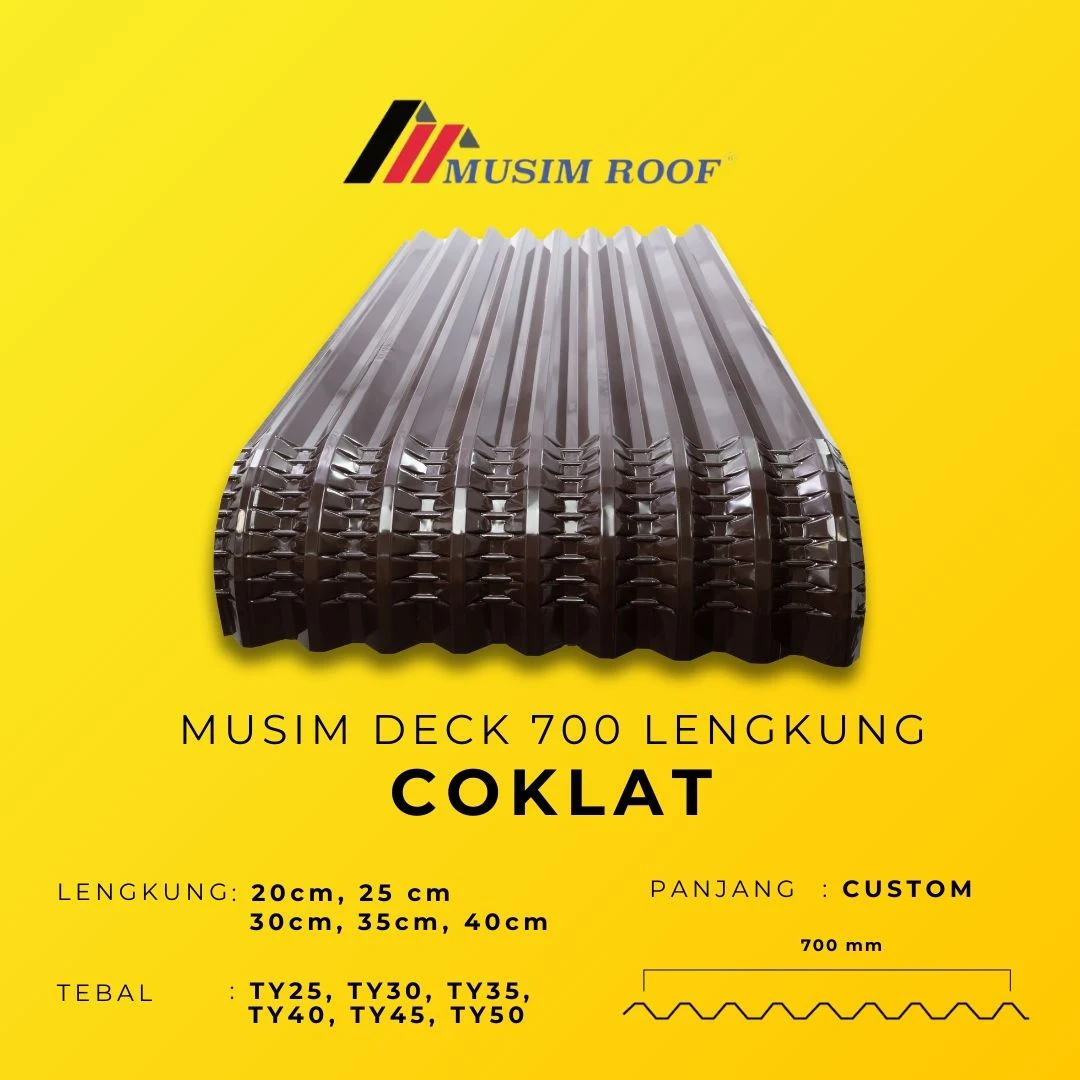 spesifikasi musim deck 700 lengkung coklat