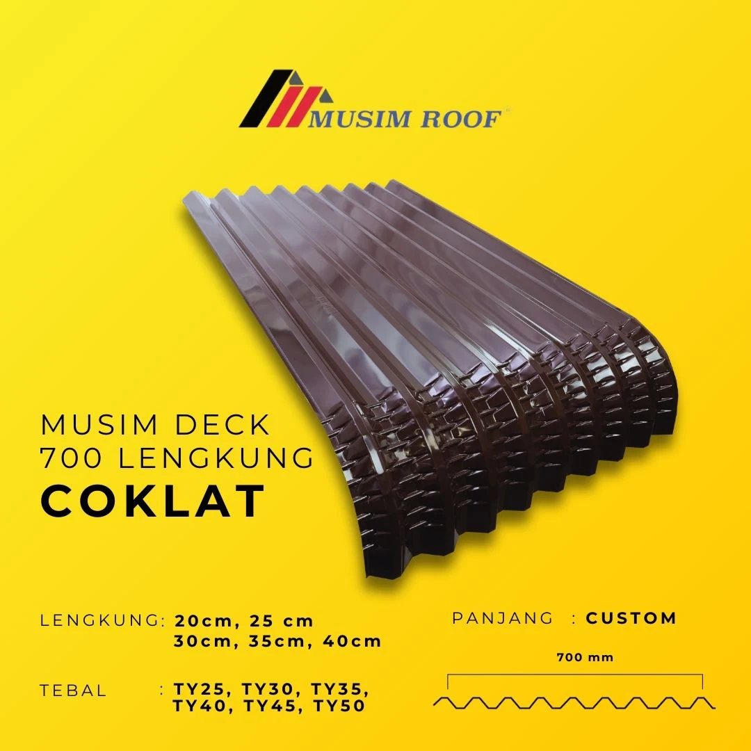 spesifikasi musim deck 700 lengkung coklat
