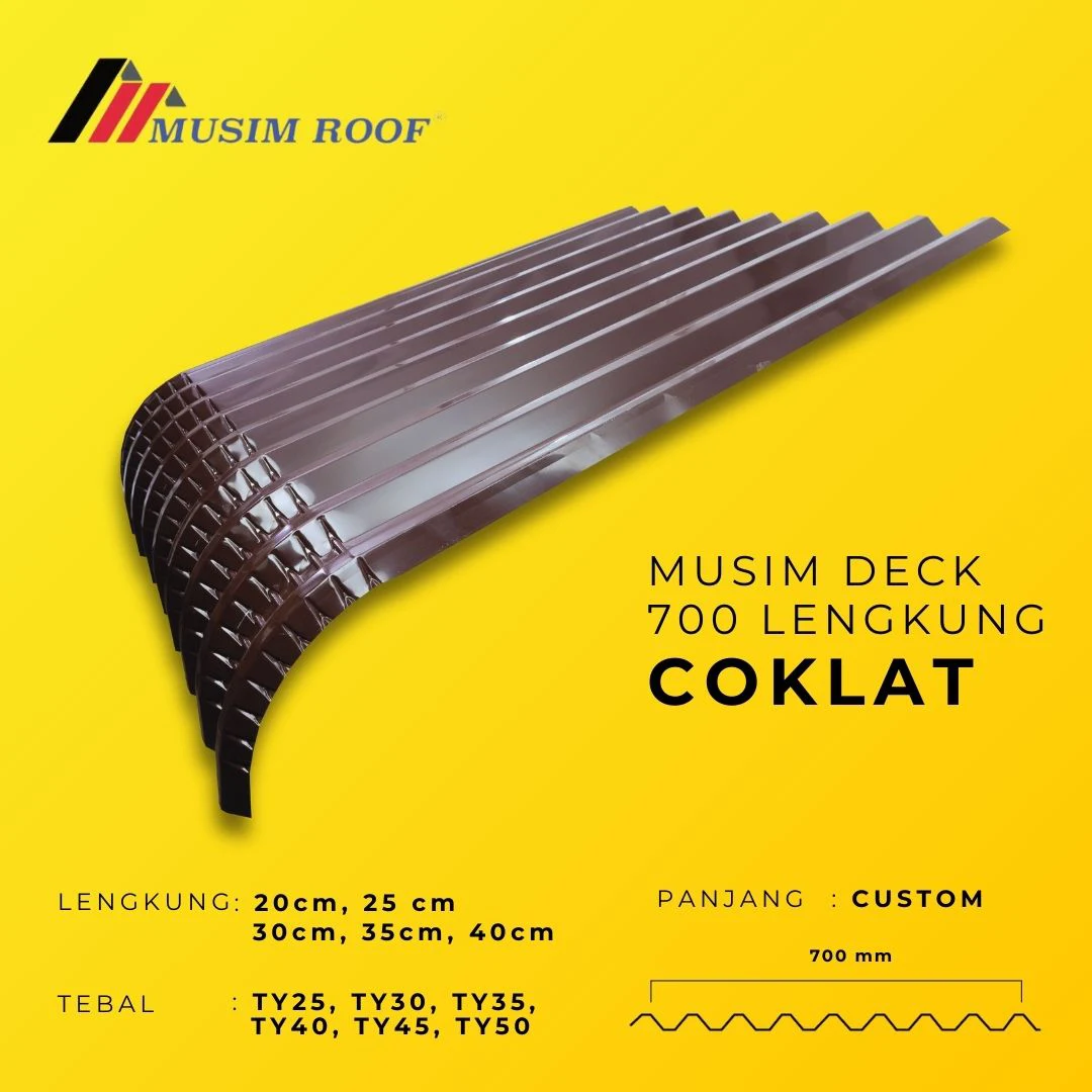 spesifikasi musim deck 700 lengkung coklat