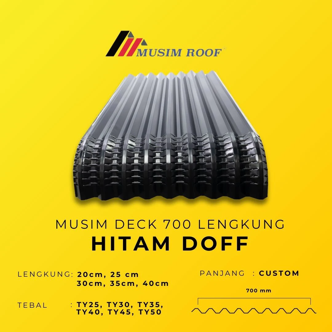 spesifikasi musim deck 700 lengkung hitam doff