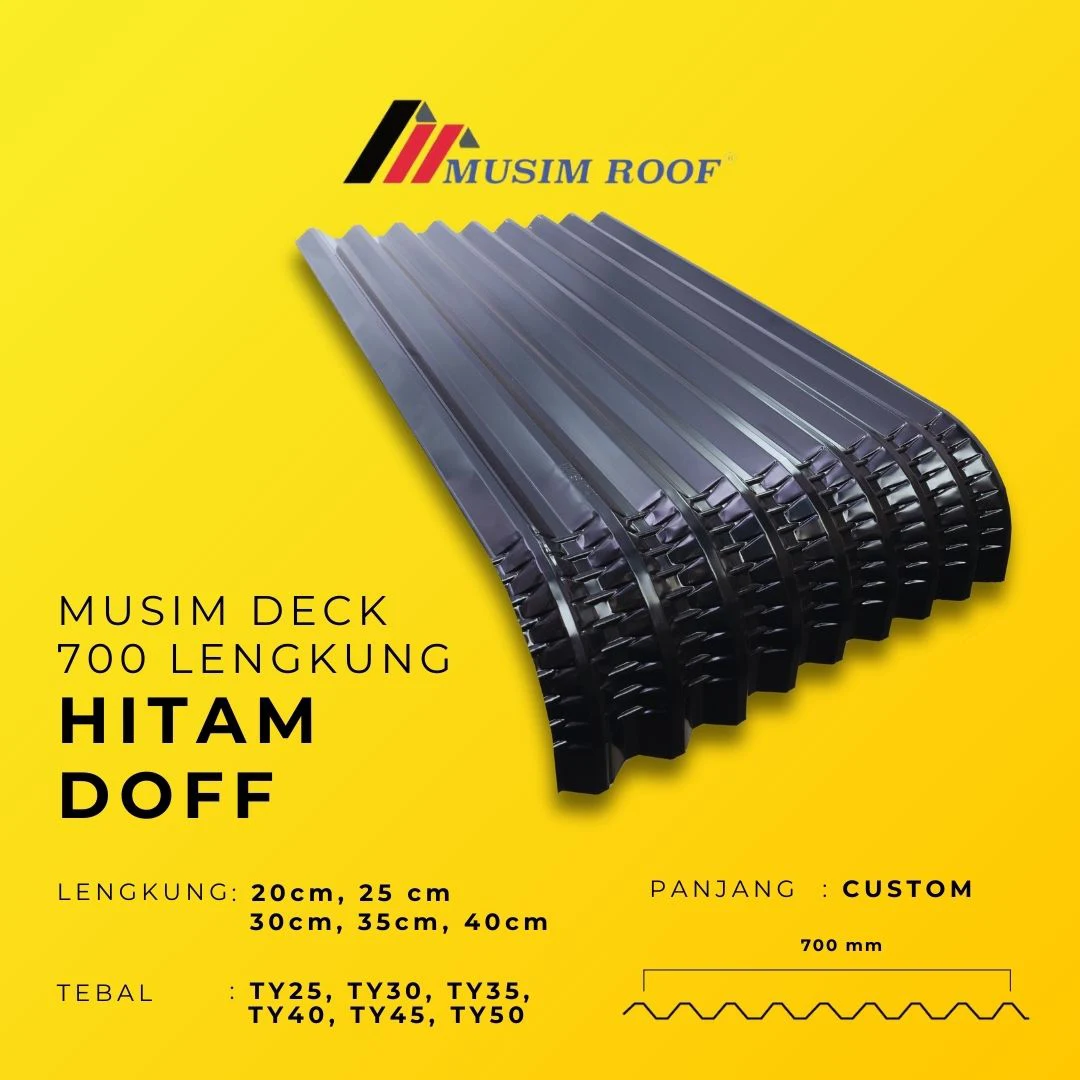 spesifikasi musim deck 700 lengkung hitam doff