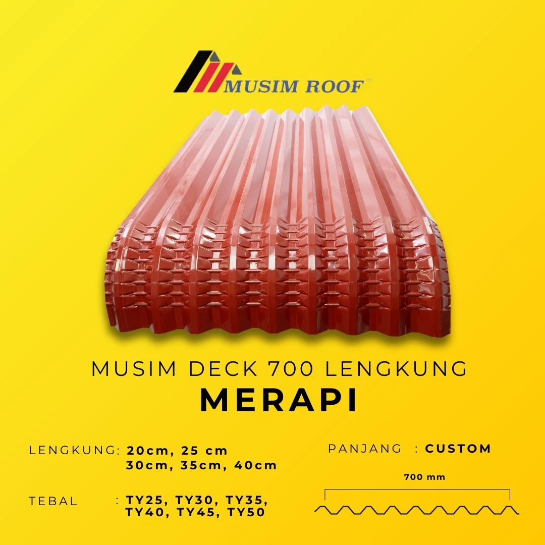 spesifikasi musim deck 700 lengkung merapi