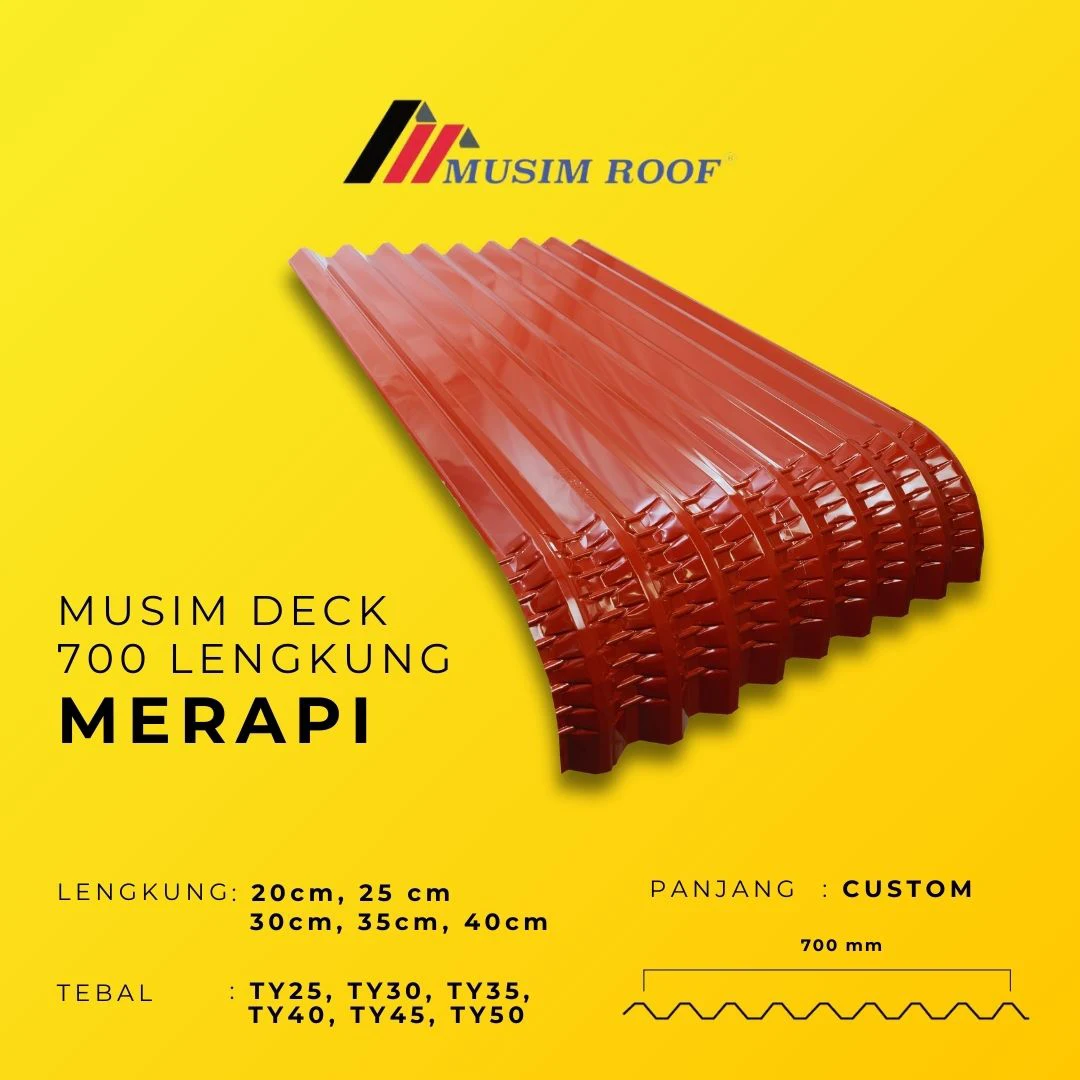 spesifikasi musim deck 700 lengkung merapi