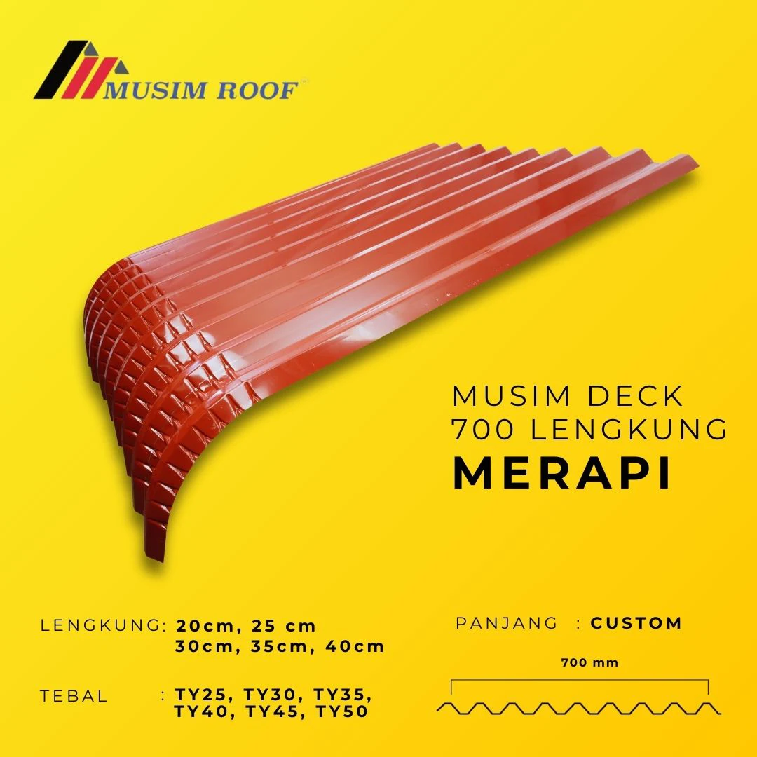 spesifikasi musim deck 700 lengkung merapi