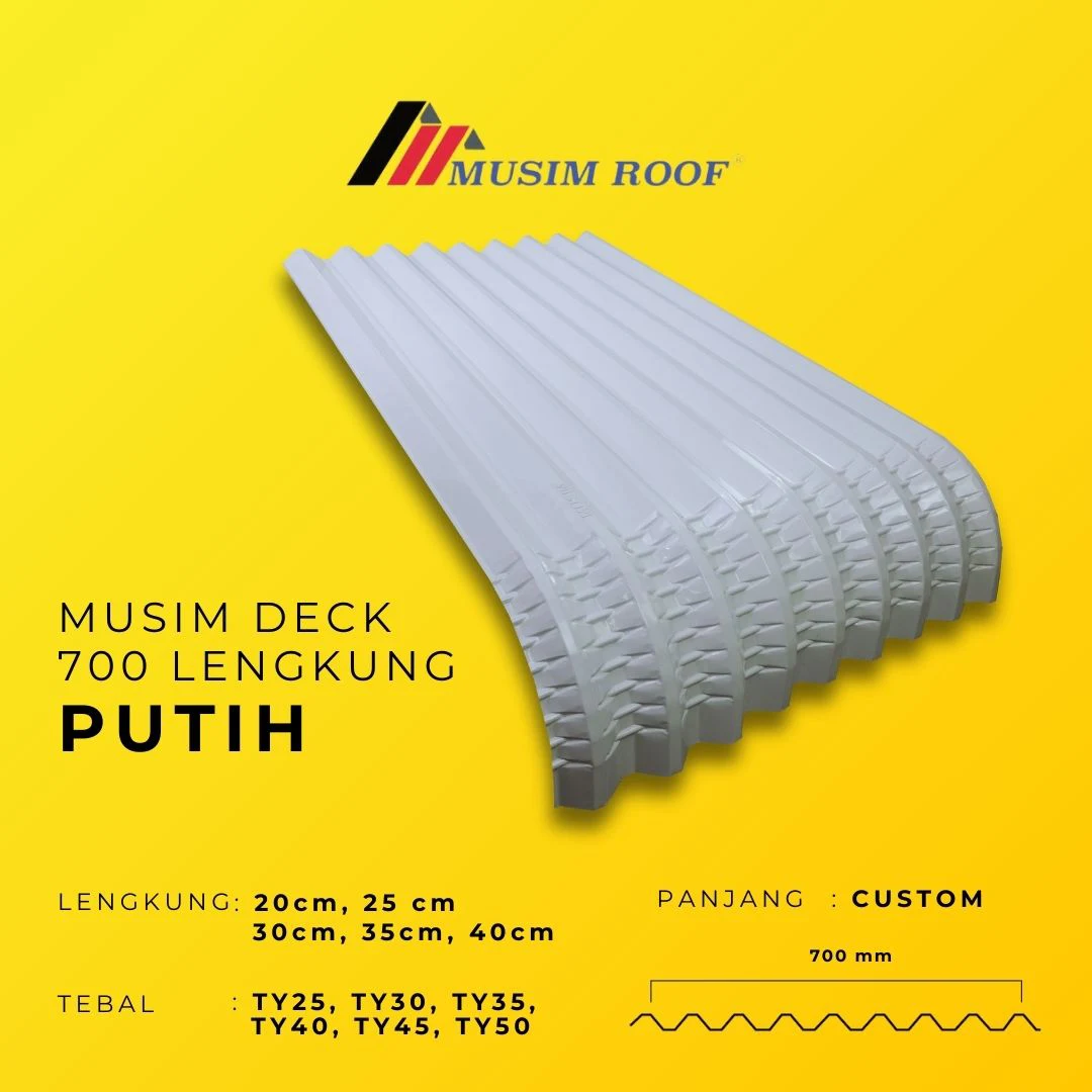 spesifikasi musim deck 700 lengkung putih