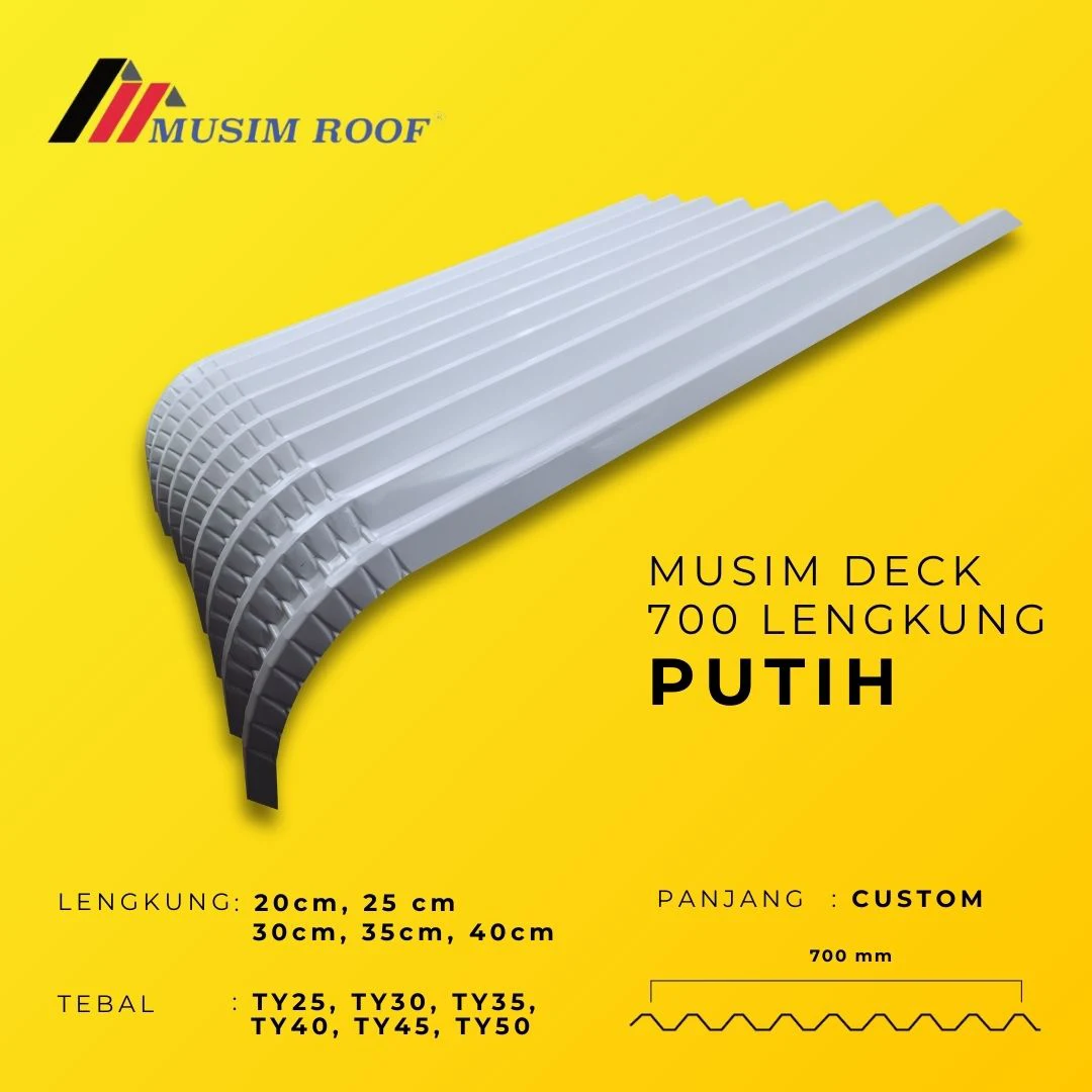 spesifikasi musim deck 700 lengkung putih