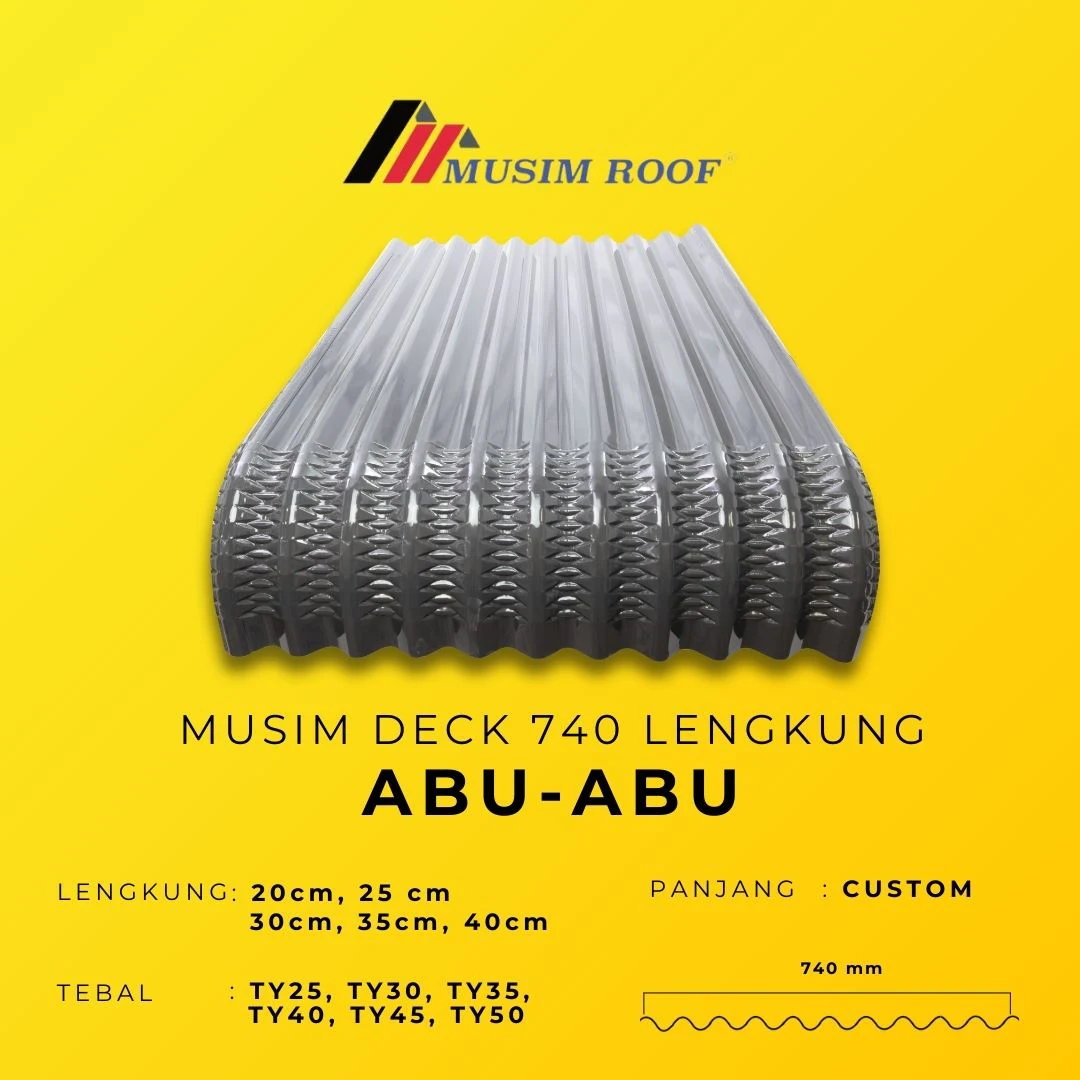 spesifikasi musim deck 740 lengkung abu - abu