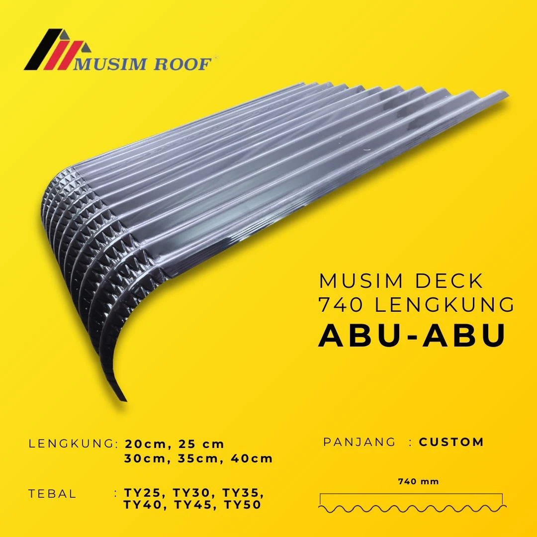 spesifikasi musim deck 740 lengkung abu - abu