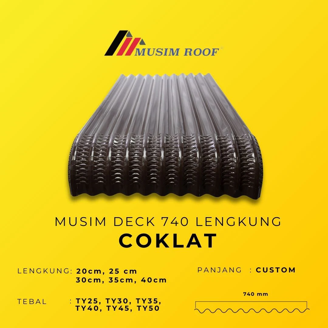 spesifikasi musim deck 740 lengkung coklat