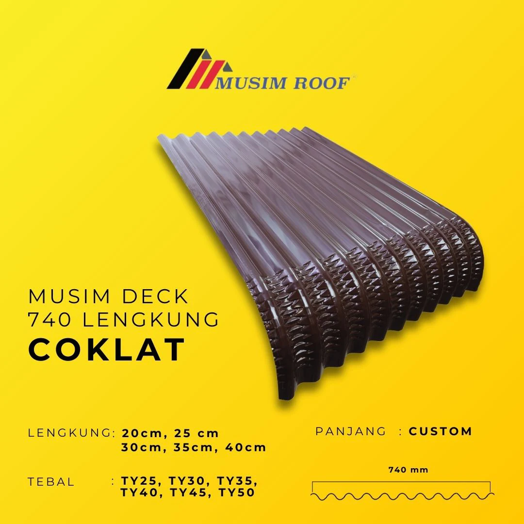 spesifikasi musim deck 740 lengkung coklat