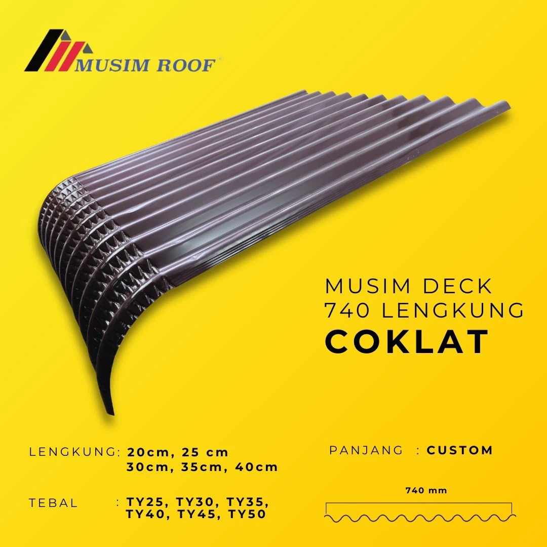 spesifikasi musim deck 740 lengkung coklat