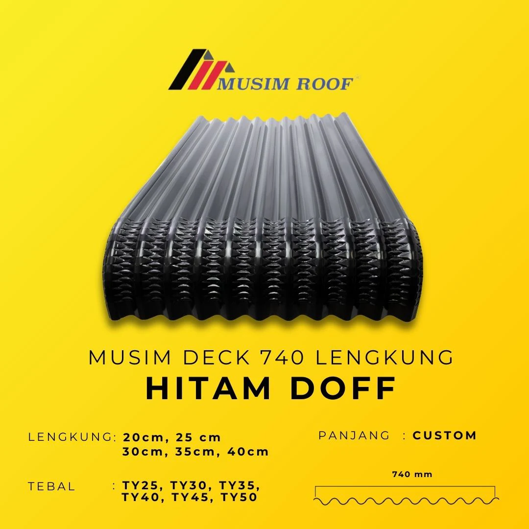 spesifikasi musim deck 740 lengkung hitam doff