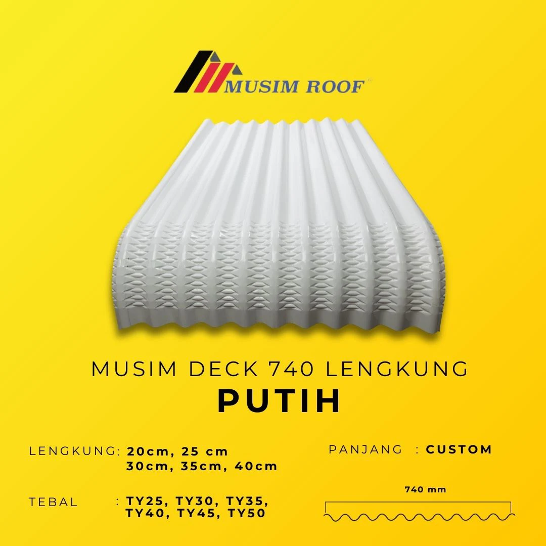 spesifikasi musim deck 740 lengkung putih