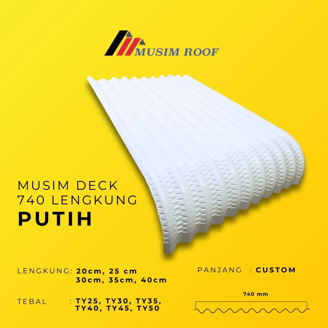 spesifikasi musim deck 740 lengkung putih