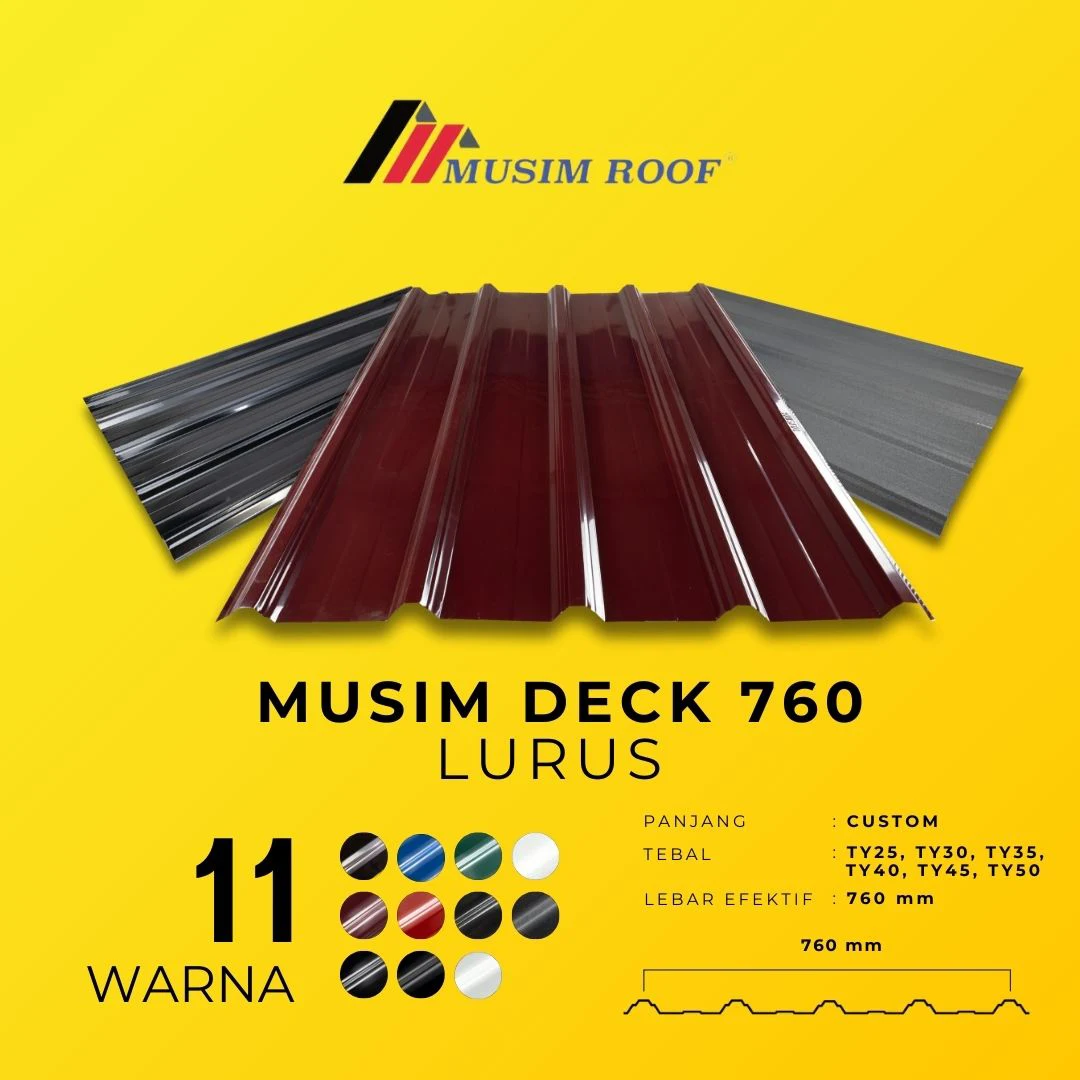 spesifikasi musim deck 760 mm