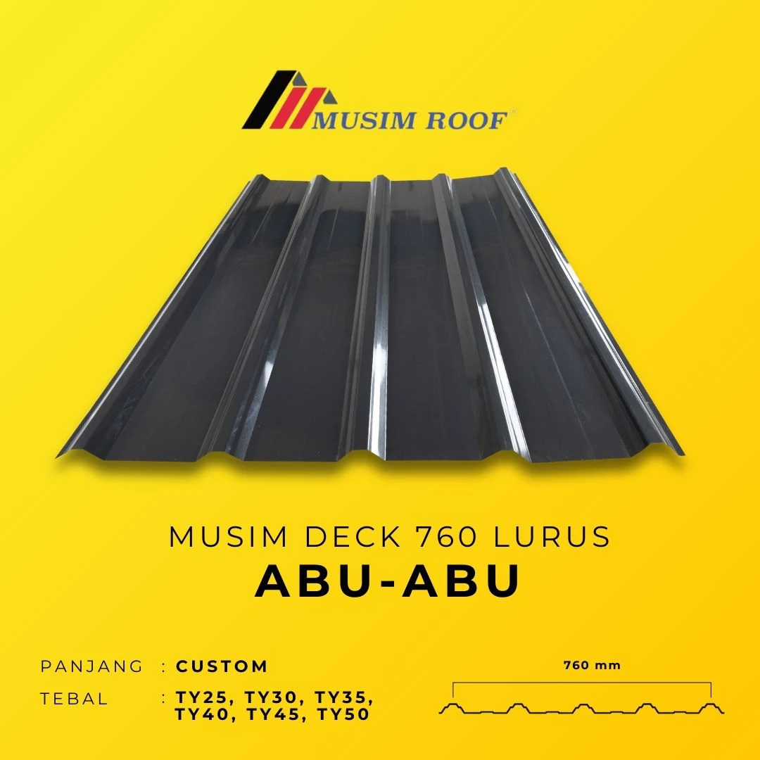 spesifikasi musim deck 760 lurus abu - abu