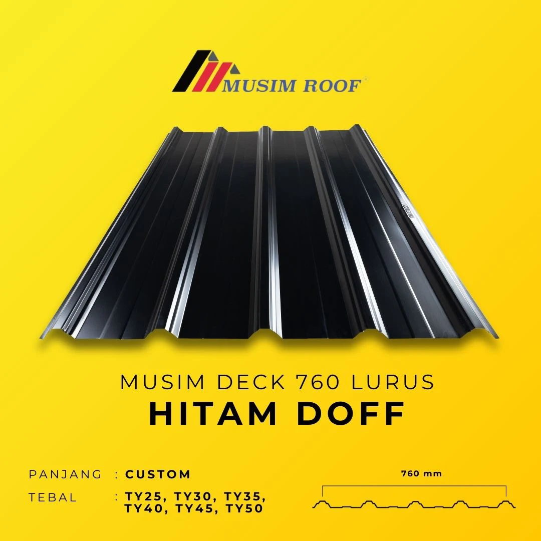 spesifikasi musim deck 760 lurus hitam doff