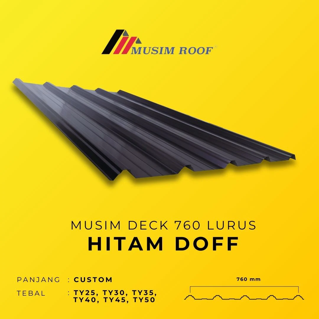 spesifikasi musim deck 760 lurus hitam doff
