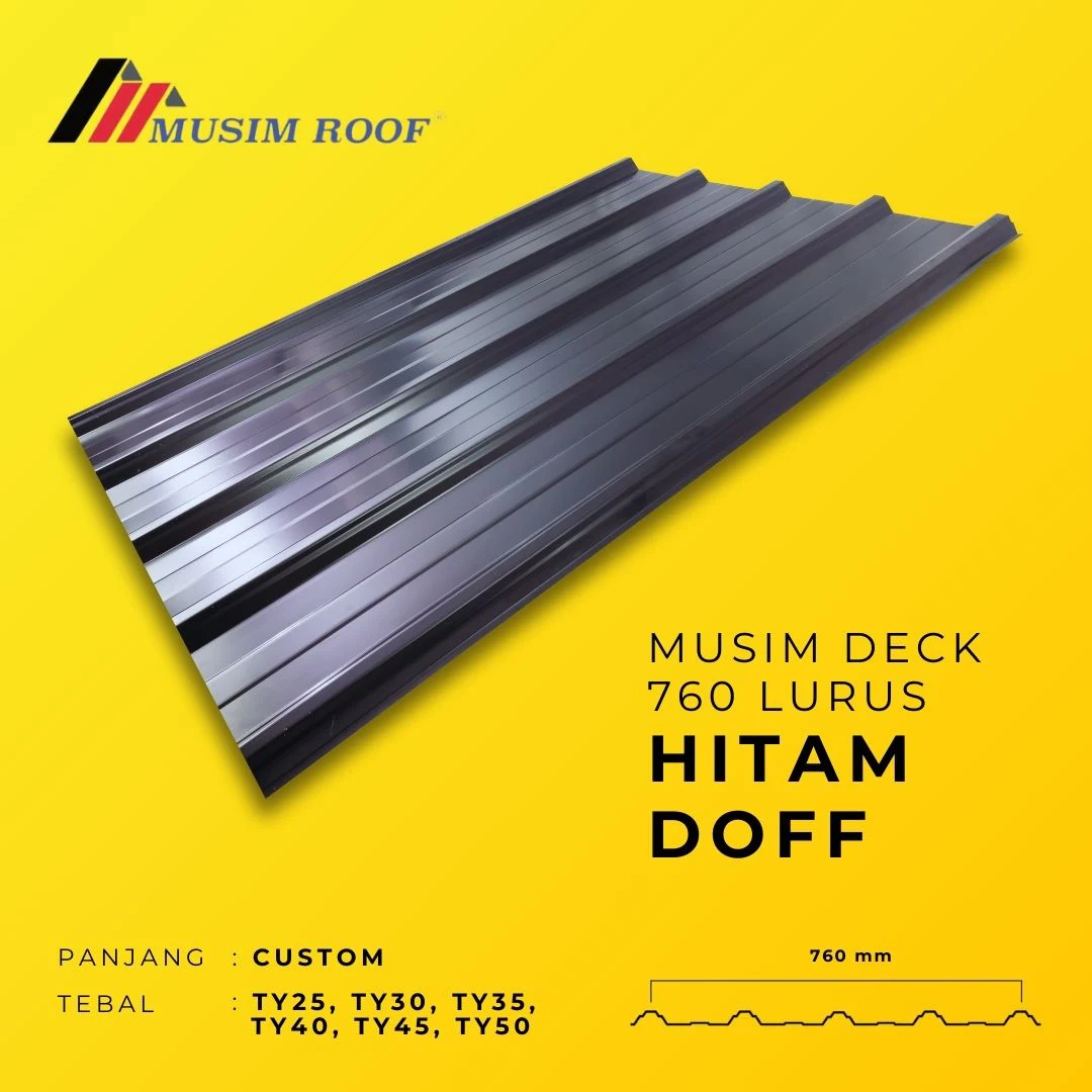 spesifikasi musim deck 760 lurus hitam doff