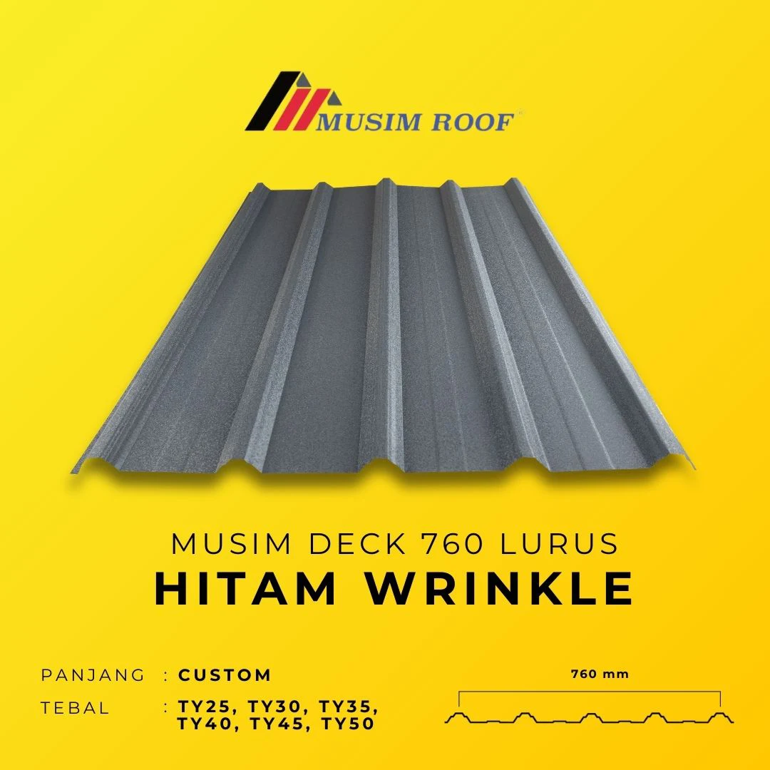 spesifikasi musim deck 760 lurus hitam wrinkle