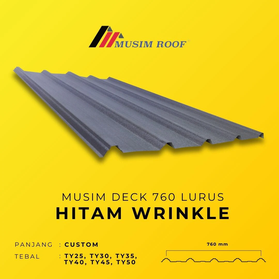 spesifikasi musim deck 760 lurus hitam wrinkle