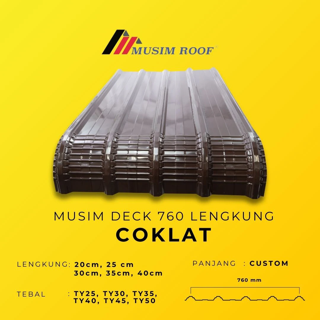spesifikasi musim deck 700 lengkung coklat