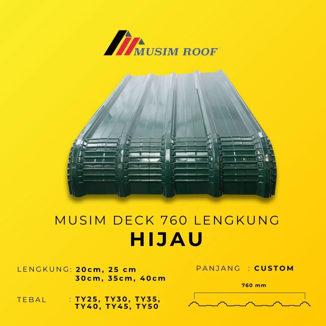 spesifikasi musim deck 700 lengkung hijau