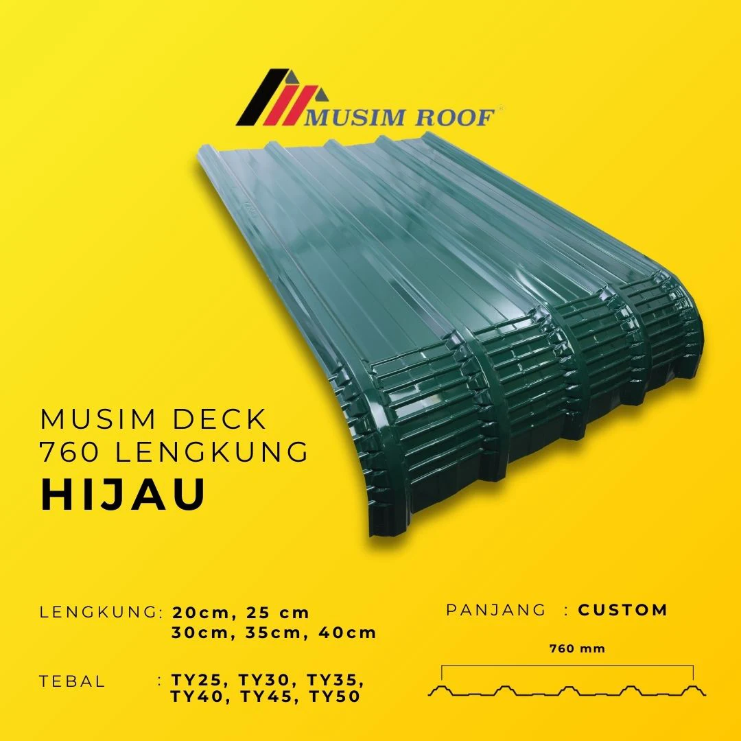 spesifikasi musim deck 700 lengkung hijau