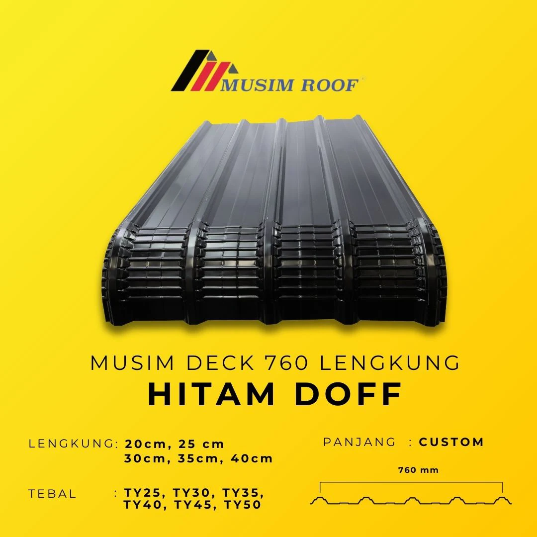 spesifikasi musim deck 700 lengkung hitam doff