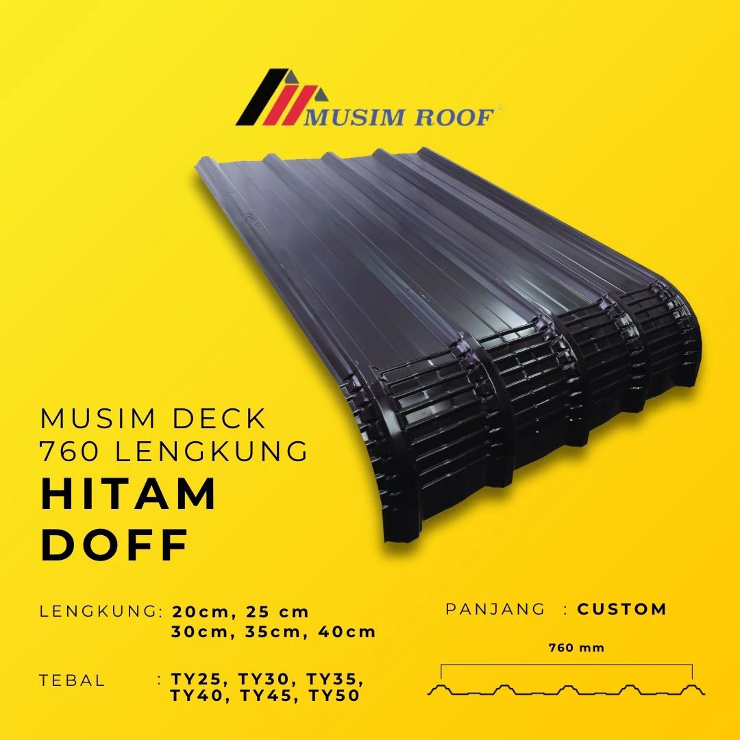 spesifikasi musim deck 700 lengkung hitam doff