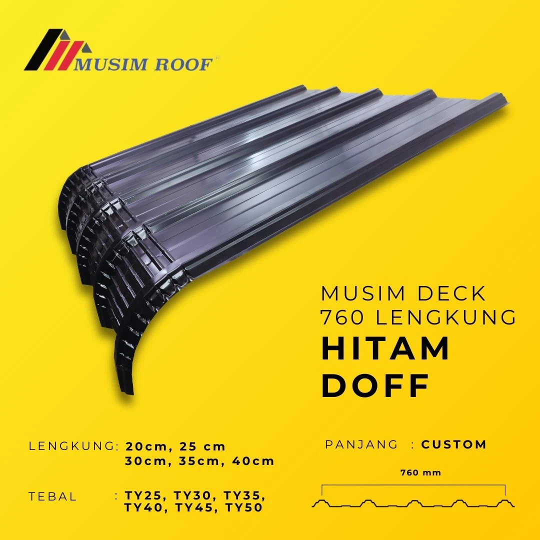 spesifikasi musim deck 700 lengkung hitam doff