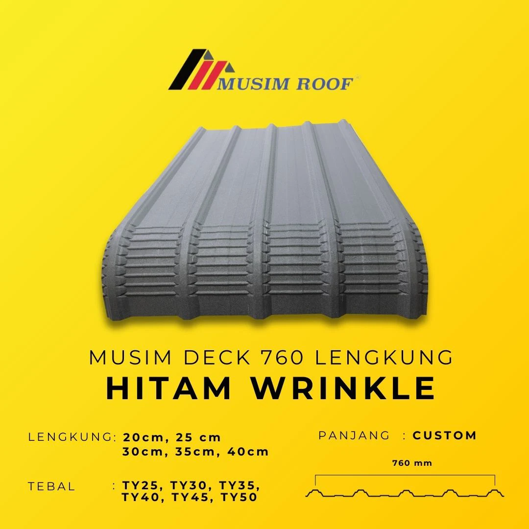 spesifikasi musim deck 700 lengkung hitam wrinkle
