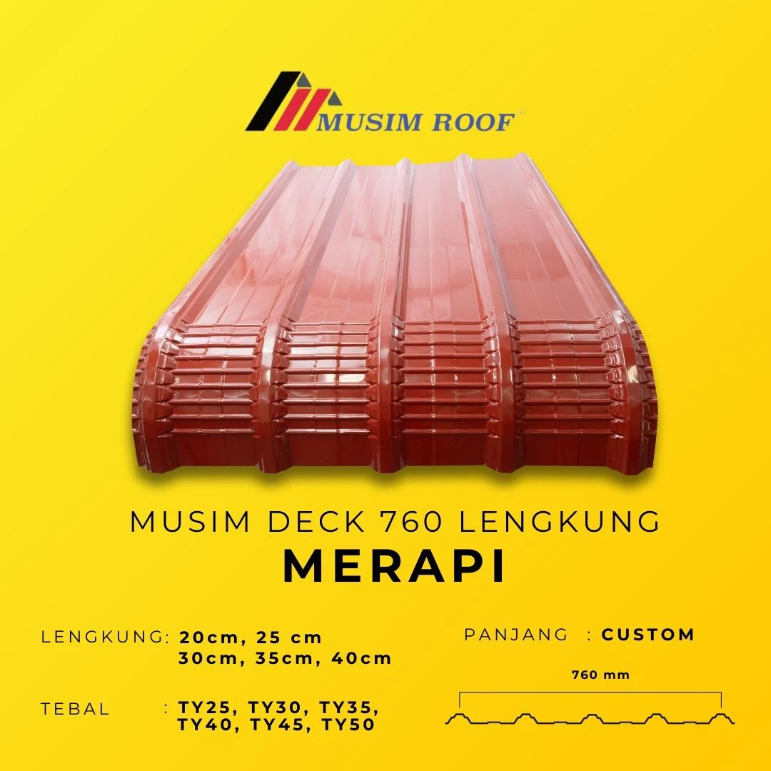 spesifikasi musim deck 700 lengkung merapi