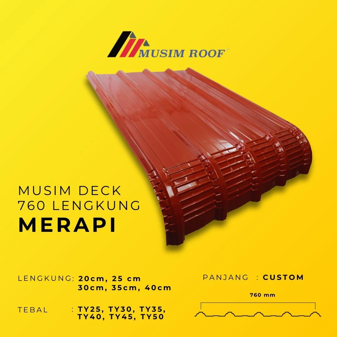 spesifikasi musim deck 700 lengkung merapi