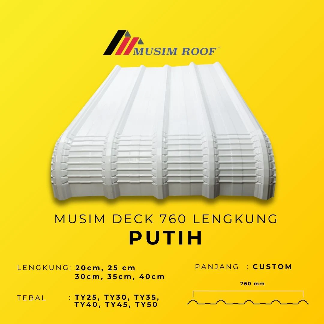spesifikasi musim deck 700 lengkung putih
