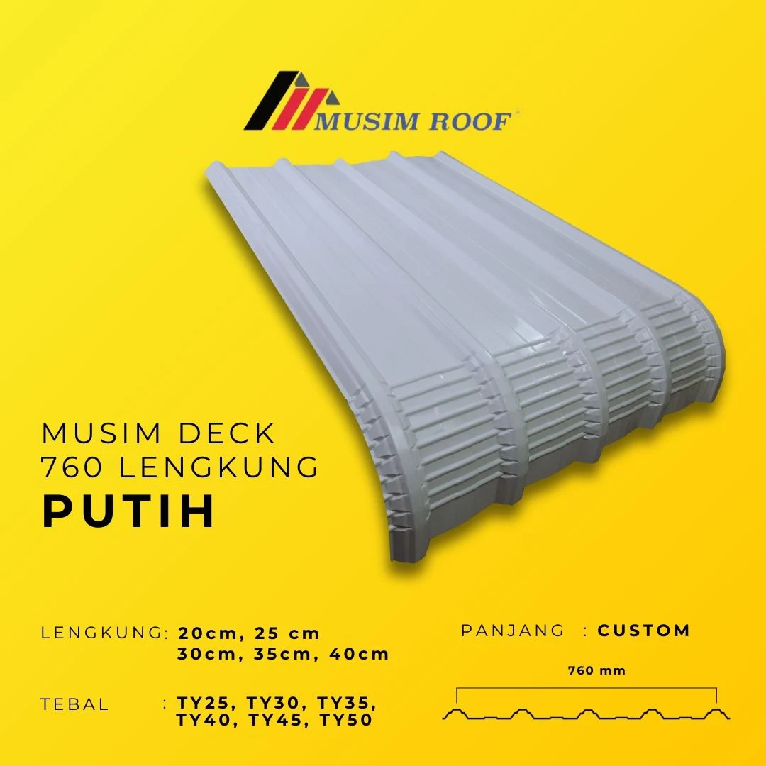 spesifikasi musim deck 700 lengkung putih