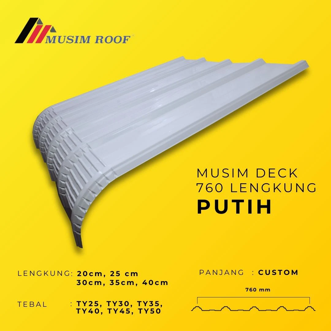 spesifikasi musim deck 700 lengkung putih