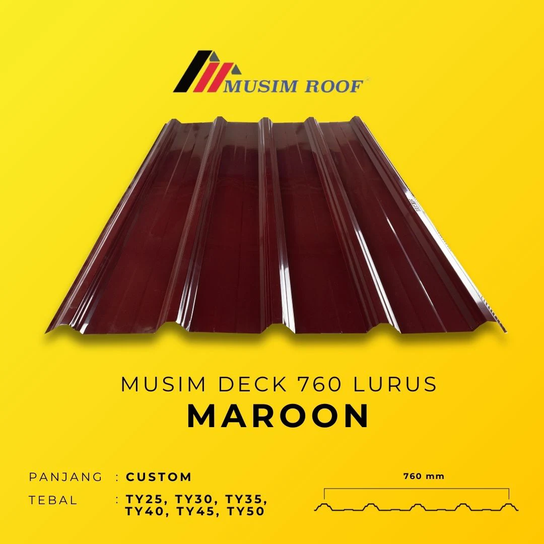 spesifikasi musim deck 760 lurus maroon