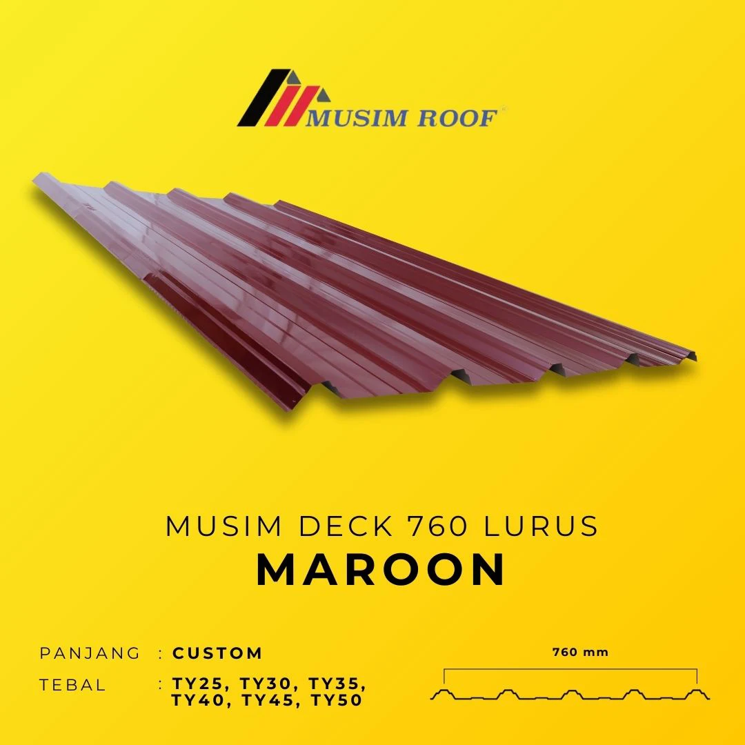 spesifikasi musim deck 760 lurus maroon