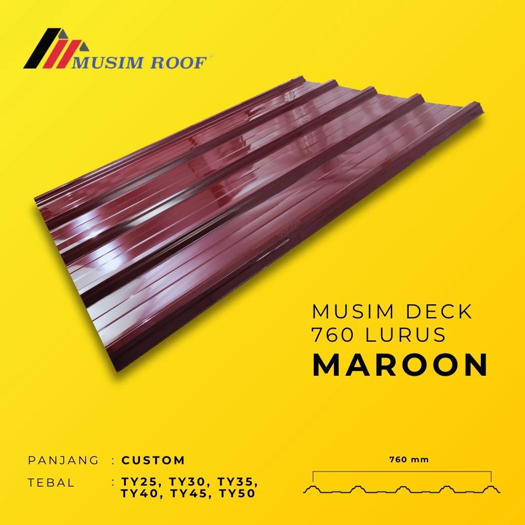 spesifikasi musim deck 760 lurus maroon