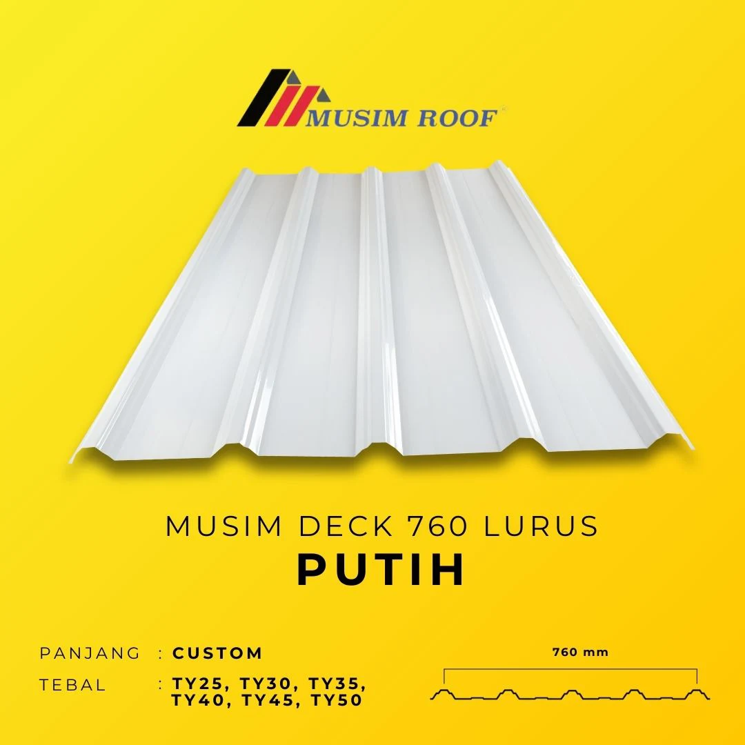 spesifikasi musim deck 760 lurus putih
