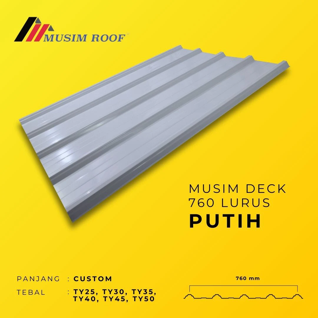 spesifikasi musim deck 760 lurus putih