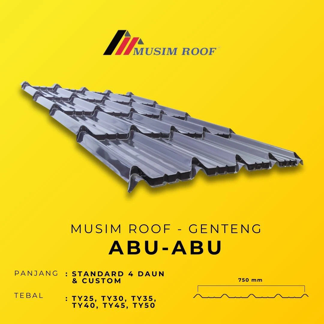 spesifikasi musim roof genteng abu - abu