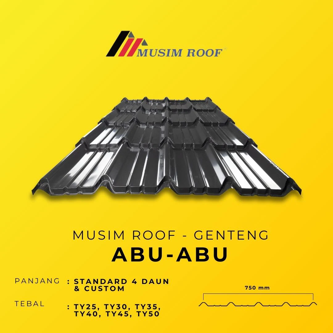 spesifikasi musim roof genteng abu - abu