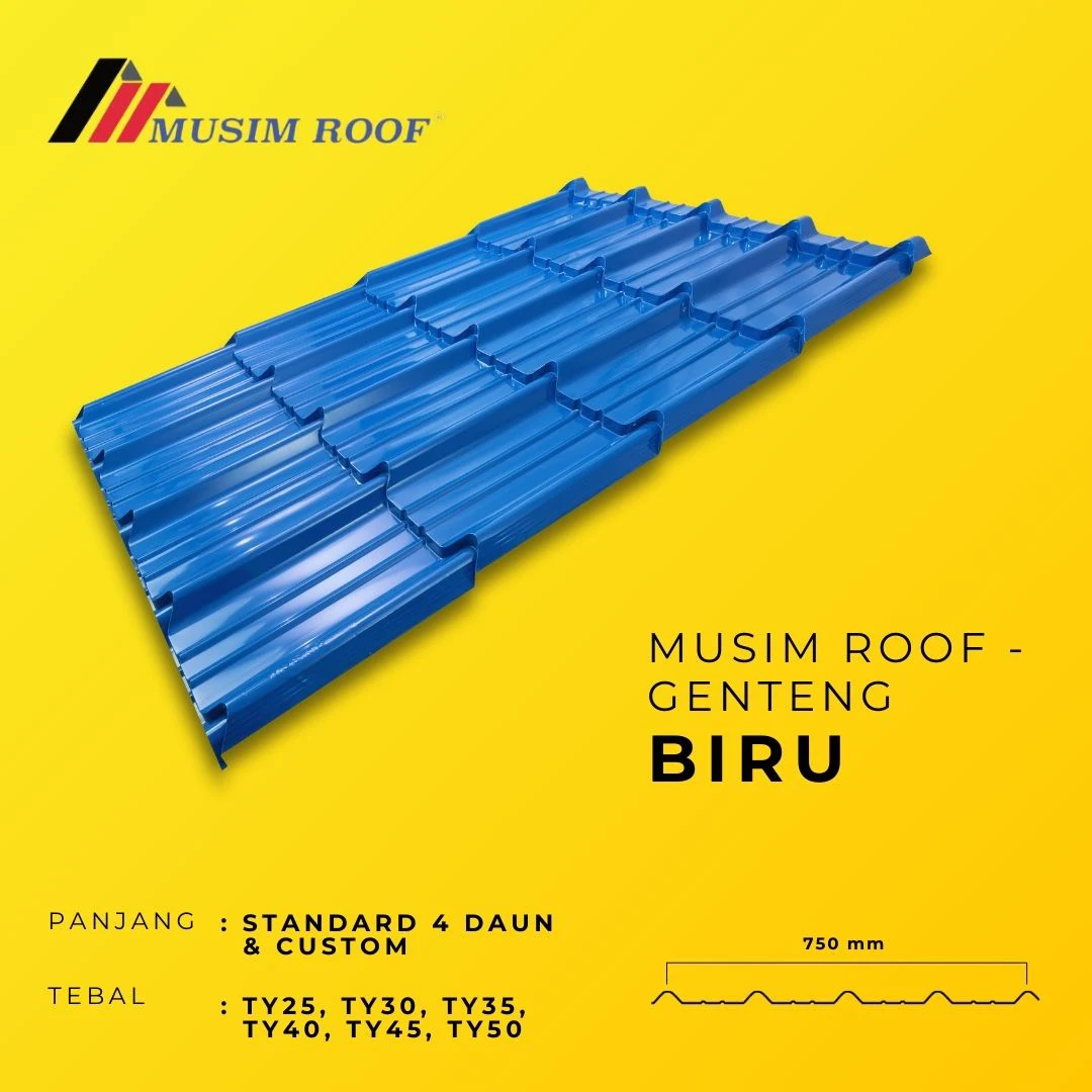 spesifikasi musim roof genteng biru