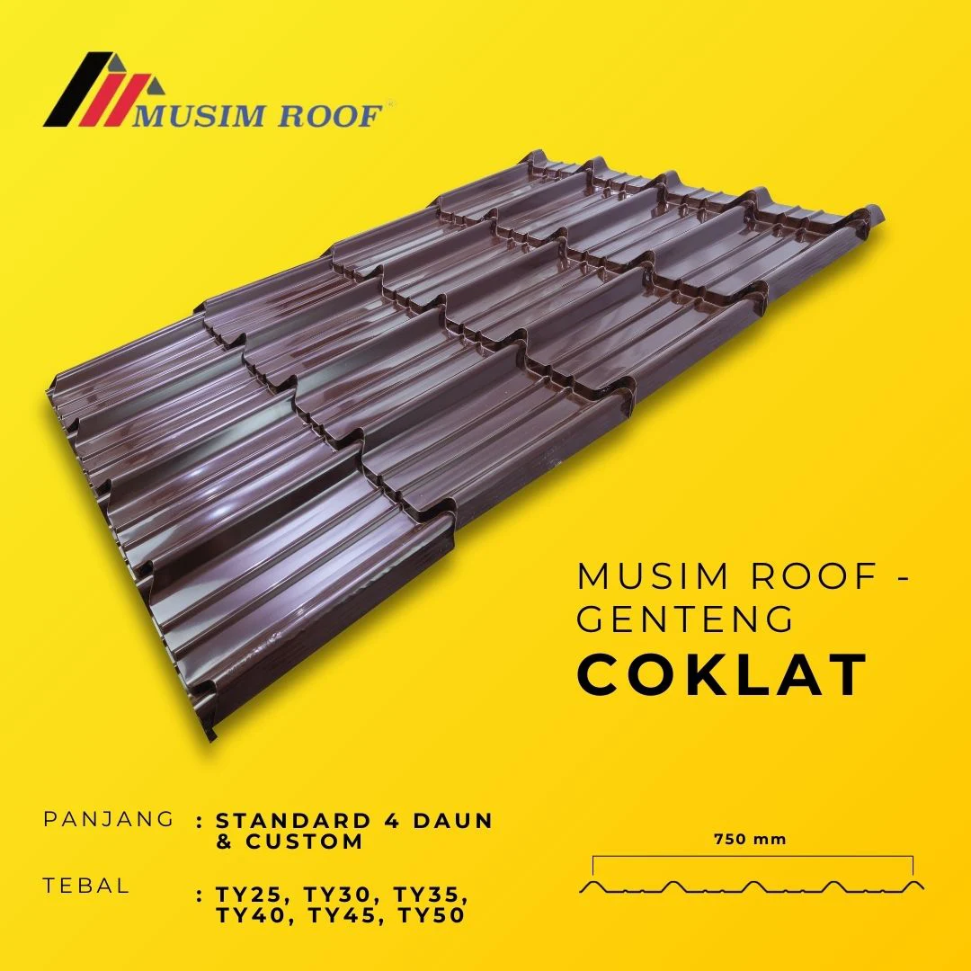 spesifikasi musim roof genteng cokelat